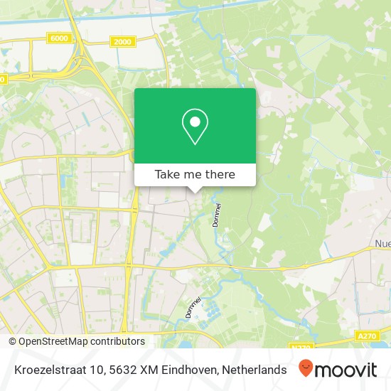 Kroezelstraat 10, 5632 XM Eindhoven kaart