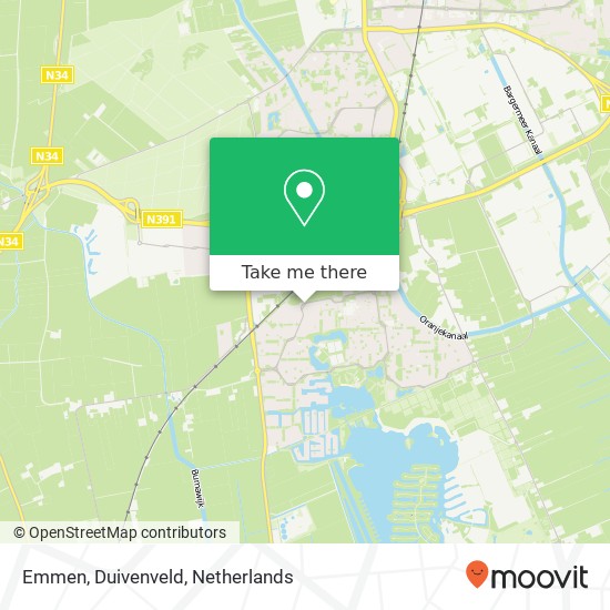 Emmen, Duivenveld kaart