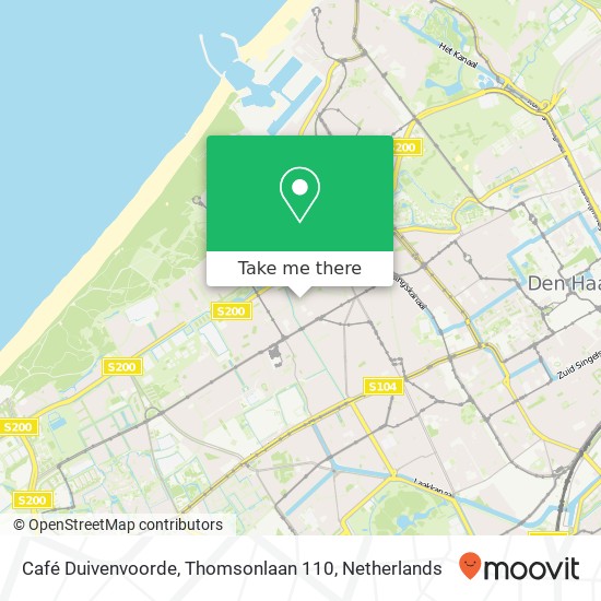 Café Duivenvoorde, Thomsonlaan 110 kaart