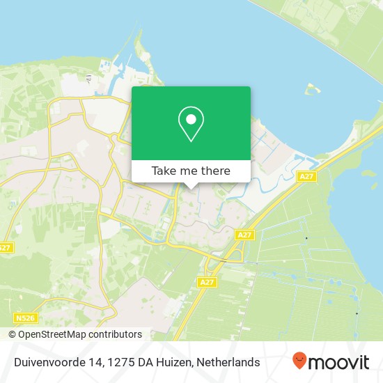 Duivenvoorde 14, 1275 DA Huizen kaart