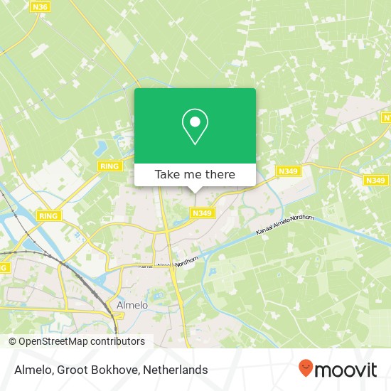 Almelo, Groot Bokhove kaart