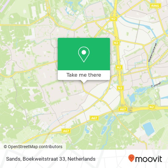 Sands, Boekweitstraat 33 kaart