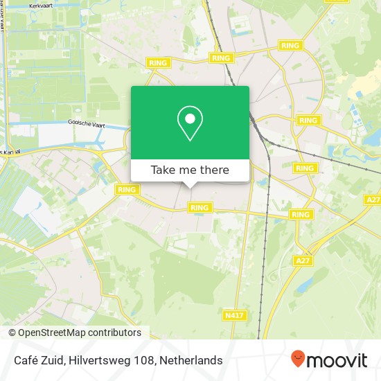 Café Zuid, Hilvertsweg 108 kaart