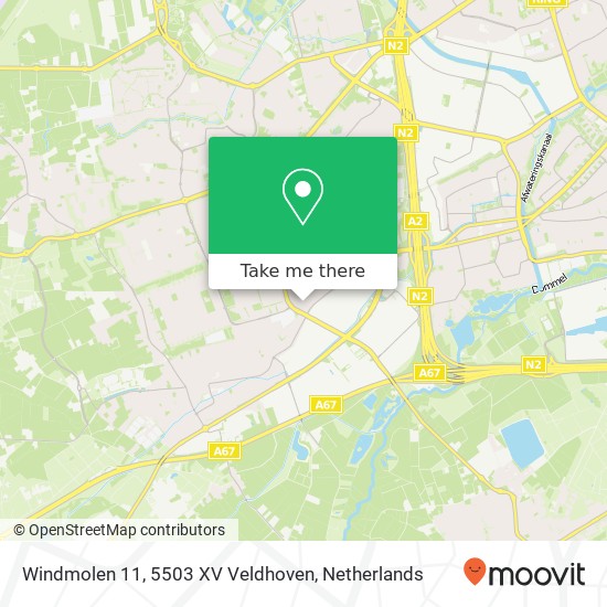 Windmolen 11, 5503 XV Veldhoven kaart