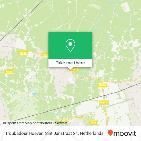 Troubadour Hoeven, Sint Janstraat 21 kaart