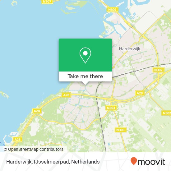 Harderwijk, IJsselmeerpad kaart