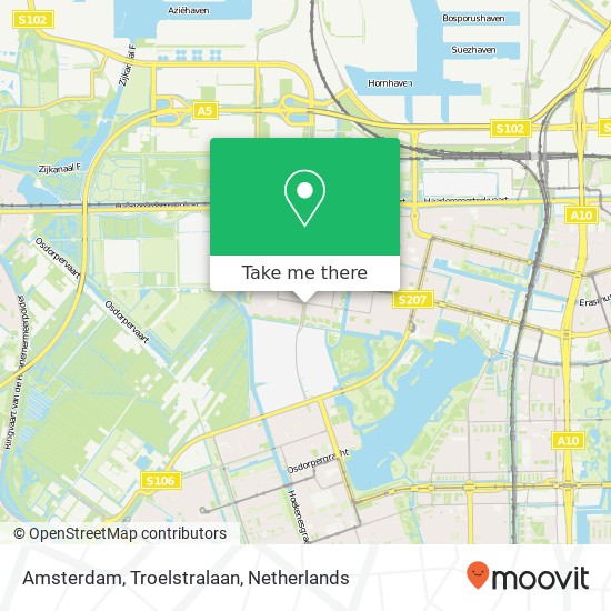 Amsterdam, Troelstralaan kaart