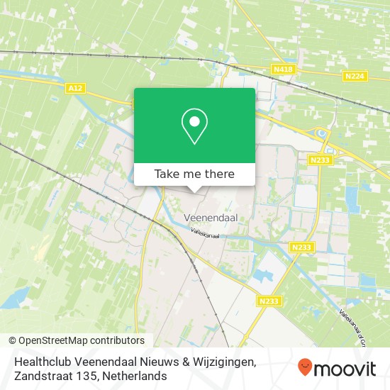 Healthclub Veenendaal Nieuws & Wijzigingen, Zandstraat 135 kaart