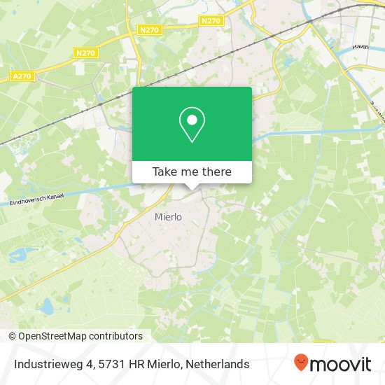 Industrieweg 4, 5731 HR Mierlo kaart