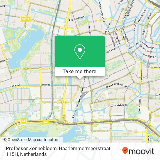 Professor Zonnebloem, Haarlemmermeerstraat 115H kaart