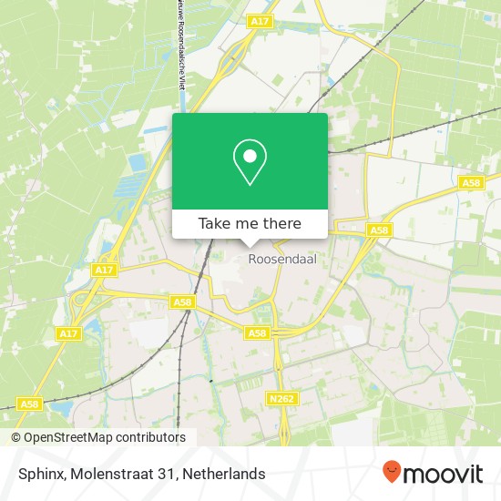 Sphinx, Molenstraat 31 kaart