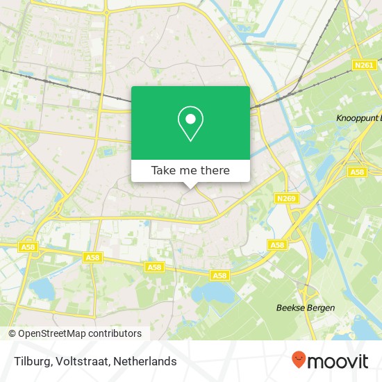 Tilburg, Voltstraat kaart