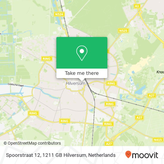 Spoorstraat 12, 1211 GB Hilversum kaart