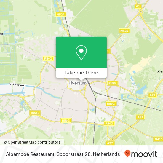 Aibamboe Restaurant, Spoorstraat 28 kaart