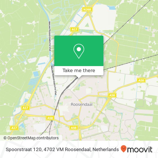 Spoorstraat 120, 4702 VM Roosendaal kaart