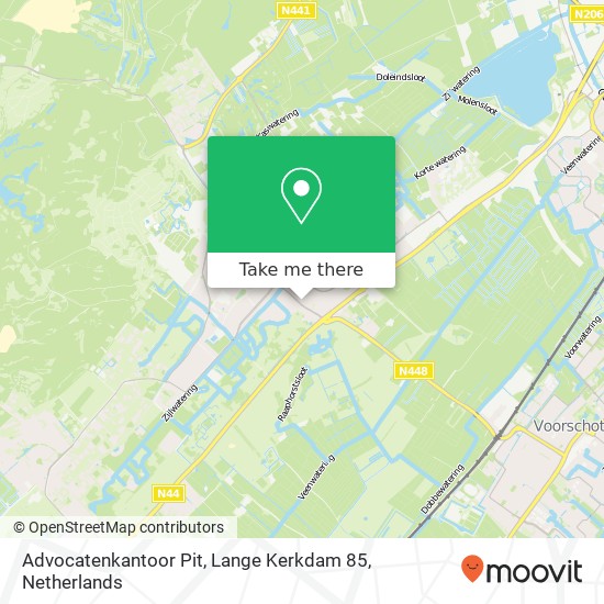 Advocatenkantoor Pit, Lange Kerkdam 85 kaart