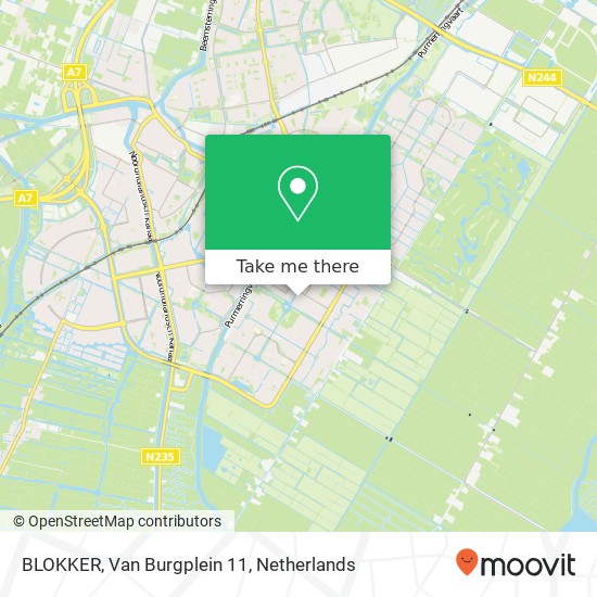 BLOKKER, Van Burgplein 11 kaart