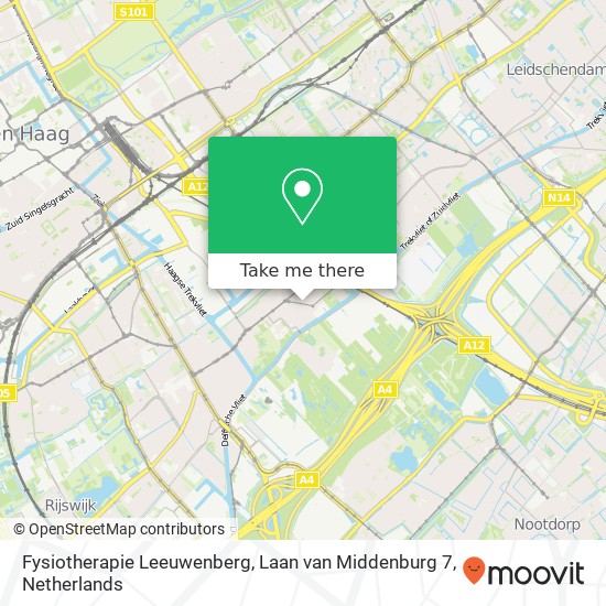 Fysiotherapie Leeuwenberg, Laan van Middenburg 7 kaart