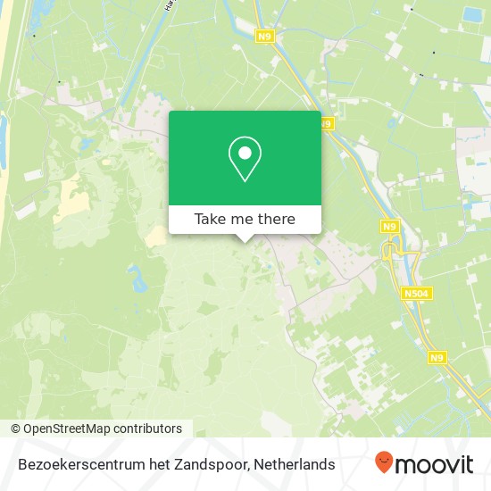 Bezoekerscentrum het Zandspoor kaart