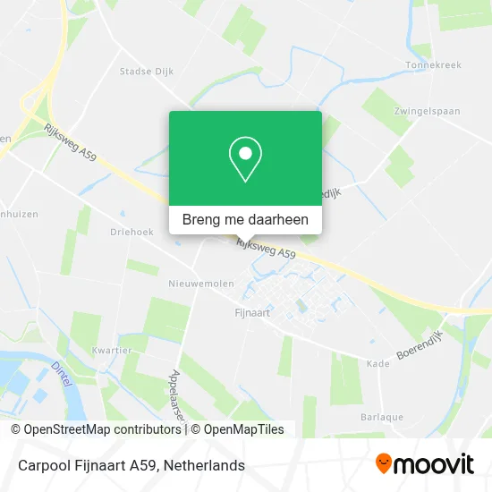 Carpool Fijnaart A59 kaart