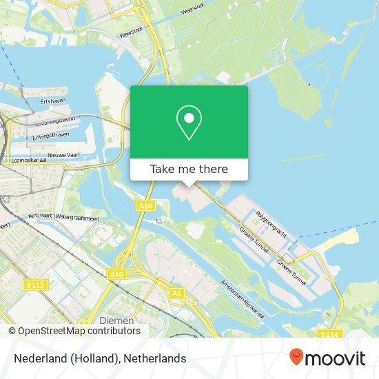 Nederland (Holland) kaart