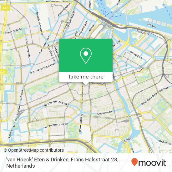 'van Hoeck' Eten & Drinken, Frans Halsstraat 28 kaart