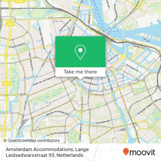 Amsterdam Accommodations, Lange Leidsedwarsstraat 93 kaart