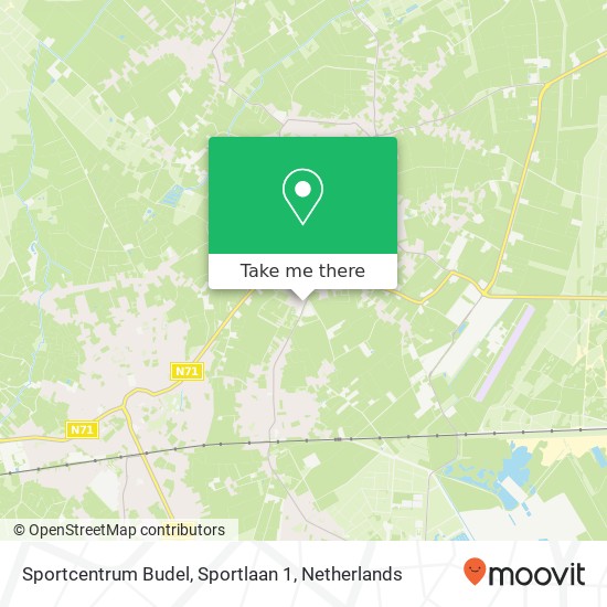 Sportcentrum Budel, Sportlaan 1 kaart