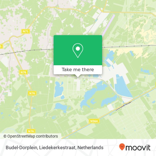 Budel-Dorplein, Liedekerkestraat kaart