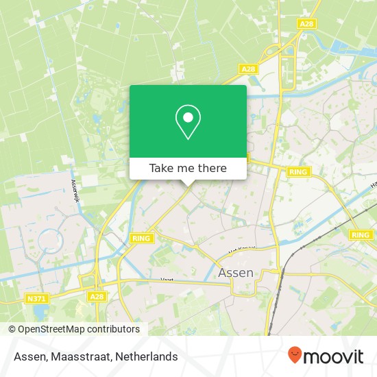 Assen, Maasstraat kaart