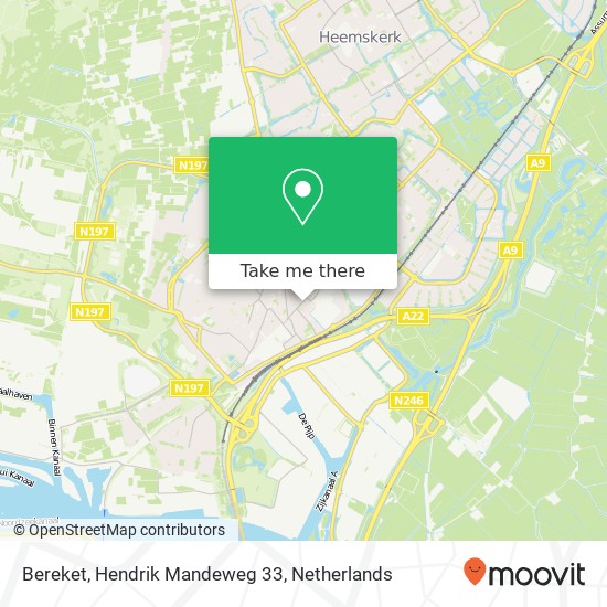 Bereket, Hendrik Mandeweg 33 kaart