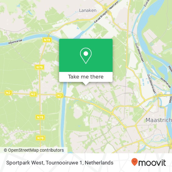 Sportpark West, Tournooiruwe 1 kaart