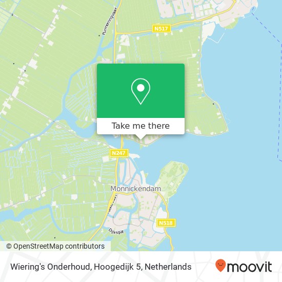 Wiering's Onderhoud, Hoogedijk 5 kaart