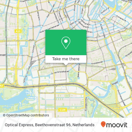 Optical Express, Beethovenstraat 96 kaart