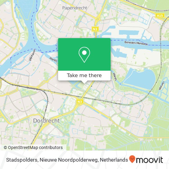 Stadspolders, Nieuwe Noordpolderweg kaart