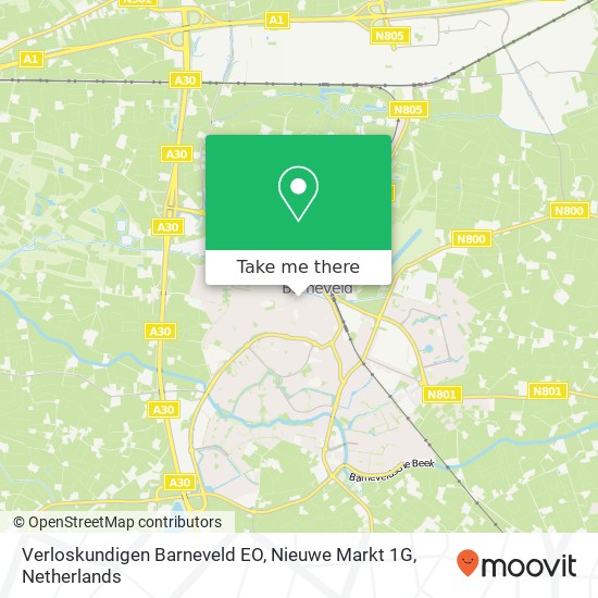 Verloskundigen Barneveld EO, Nieuwe Markt 1G kaart