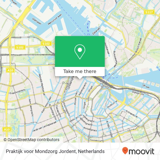 Praktijk voor Mondzorg Jordent, Noorderkerkstraat 10 kaart