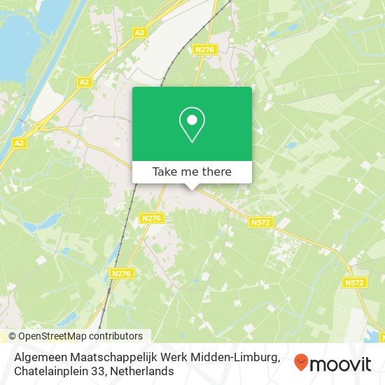 Algemeen Maatschappelijk Werk Midden-Limburg, Chatelainplein 33 kaart