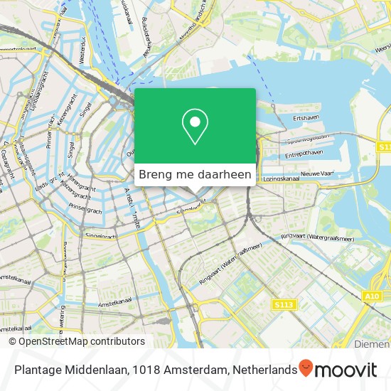 Plantage Middenlaan, 1018 Amsterdam kaart