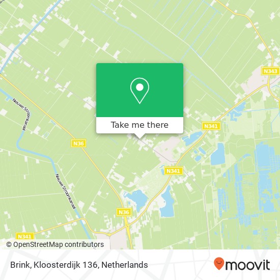 Brink, Kloosterdijk 136 kaart
