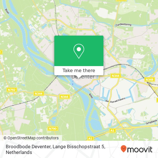 Broodbode Deventer, Lange Bisschopstraat 5 kaart