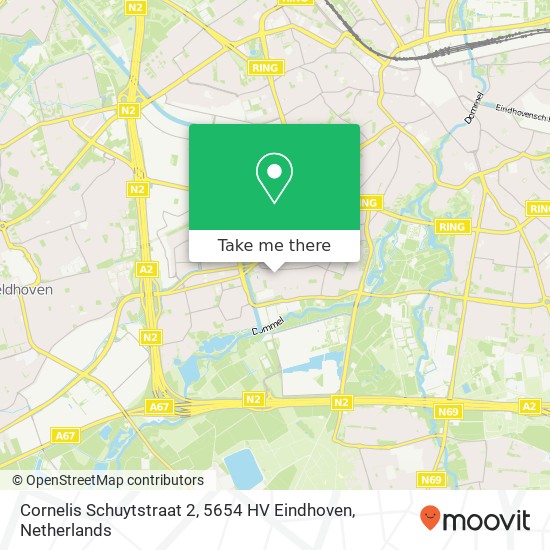 Cornelis Schuytstraat 2, 5654 HV Eindhoven kaart