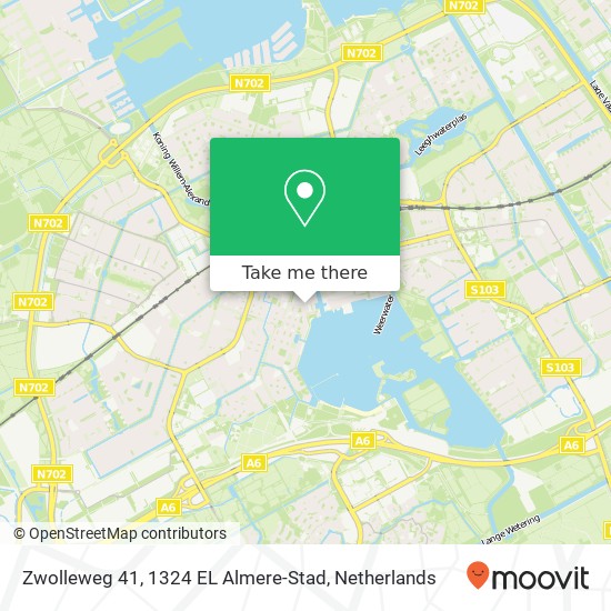Zwolleweg 41, 1324 EL Almere-Stad kaart