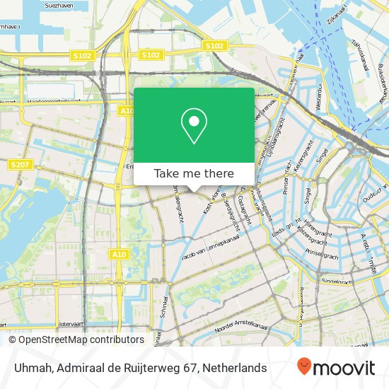 Uhmah, Admiraal de Ruijterweg 67 kaart