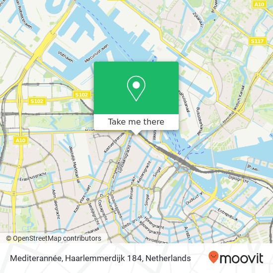 Mediterannée, Haarlemmerdijk 184 kaart