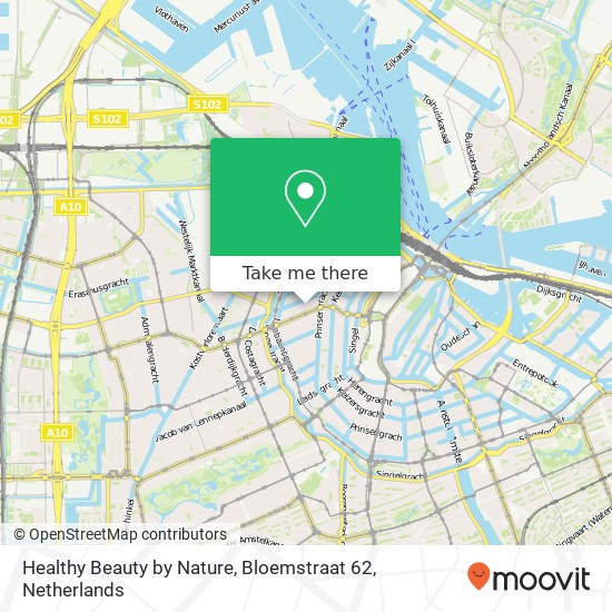 Healthy Beauty by Nature, Bloemstraat 62 kaart