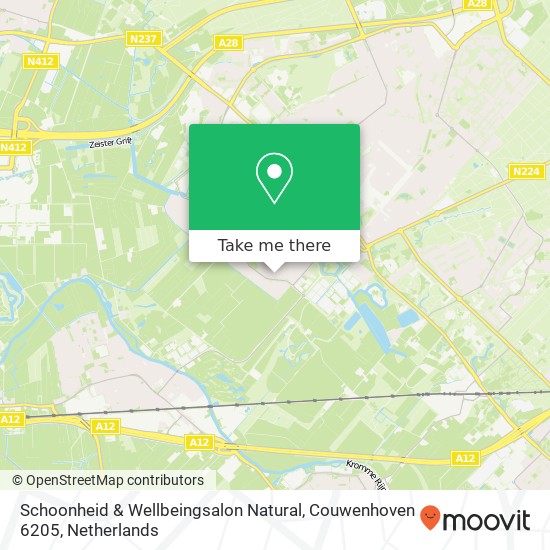 Schoonheid & Wellbeingsalon Natural, Couwenhoven 6205 kaart