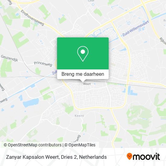 Zanyar Kapsalon Weert, Dries 2 kaart