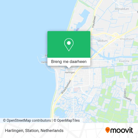 Harlingen, Station kaart