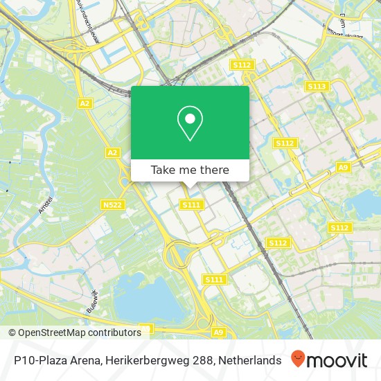 P10-Plaza Arena, Herikerbergweg 288 kaart